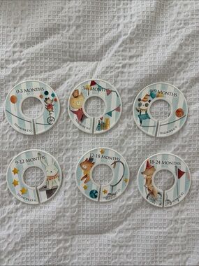 Nursery Closet Dividers - Baby Milestone Closet Organizers (Blue/Teal)